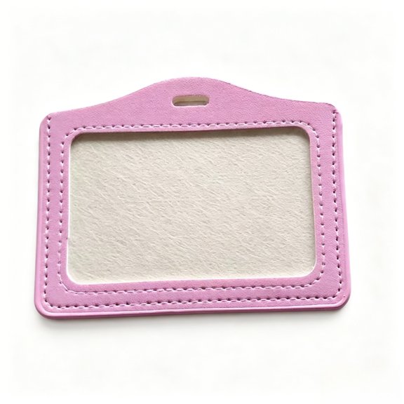 PU Leather Card Cover Bus Credit ID Name Business Working Bank Card Badge Holder Protective Cover