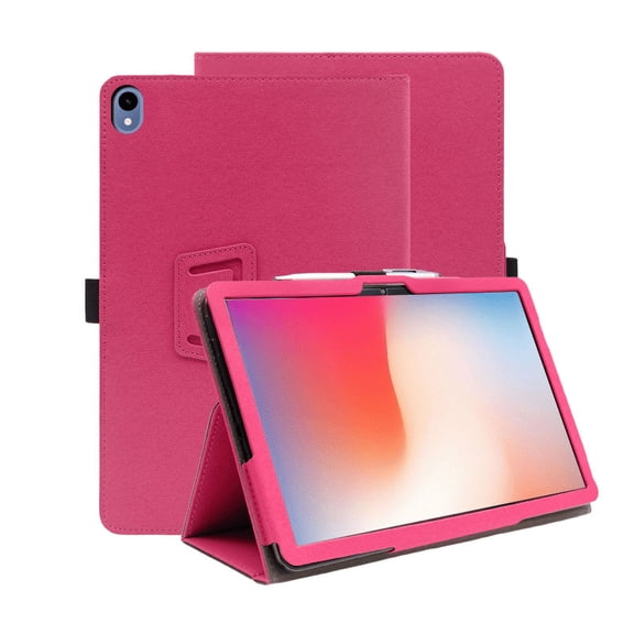 PU Leather Case Compatible for Walmart nn 8 Inch Gen 4 2024 (Model:100135923) Hand Strap Magnetic Clasp Folio Smart Cover Folding Stand Smart Cover with a Viewing Stand (Pink)