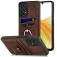 thumbnail image 1 of PU Leather Case for Samsung Galaxy A33 5G 6.4 Inch, Slim Fit Soft TPU Shockproof Drop Resistant Protective Case with Ring Holder Kickstand Card Slots Phone Cover for Samsung Galaxy A33 5G,Coffee, 1 of 16
