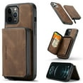 thumbnail image 1 of PU Leather Case for Samsung Galaxy A42 5G(6.6 inch Display), Allytech Detachable Zipper Magnetic Closure Wallet Card Pockets Flip Kickstand Removable Shell Cover for Samsung Galaxy A42 5G, Brown, 1 of 3