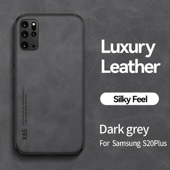 PU Leather Case for Samsung Galaxy S20+, Magnetic Attraction Inside Silky Feel Shockproof Protective Cover for Samsung Galaxy S20+ (6.7 Inch),Darkgray