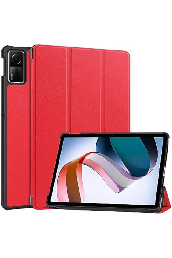 PU Leather Case for Redmi Pad SE 11", Magnetic Stand, Auto Sleep/Wake,red