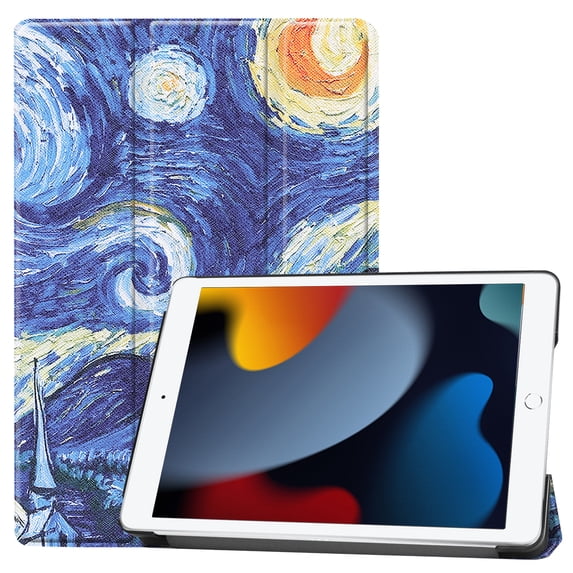 PU Leather Case for iPad 9th 8th 7th Generation 10.2 inch (2021/2020/2019) Flip Stand Cover, Auto Wake/Sleep