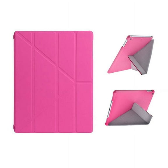 PU Leather Case for iPad Air / iPad 5 Slim Folding Stand Folio Cover fit iPad 9.7 Tablet (Pink)