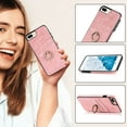 thumbnail image 1 of PU Leather Case for iPhone 8 Plus / iPhone 7 Plus with Ring Holder Stand Card Slots Cover, Flexible Soft TPU Shockproof Non-Slip Bracket Phone Case for iPhone 8 Plus / iPhone 7 Plus 5.5 Inch,Pink, 1 of 17