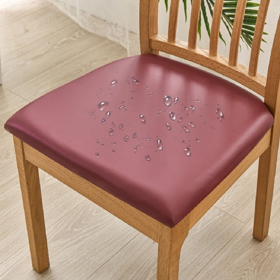 PU Leather Chair Cover with Waterproof, Scratch-Resistant Fit for Dining Chairs and Ottomans