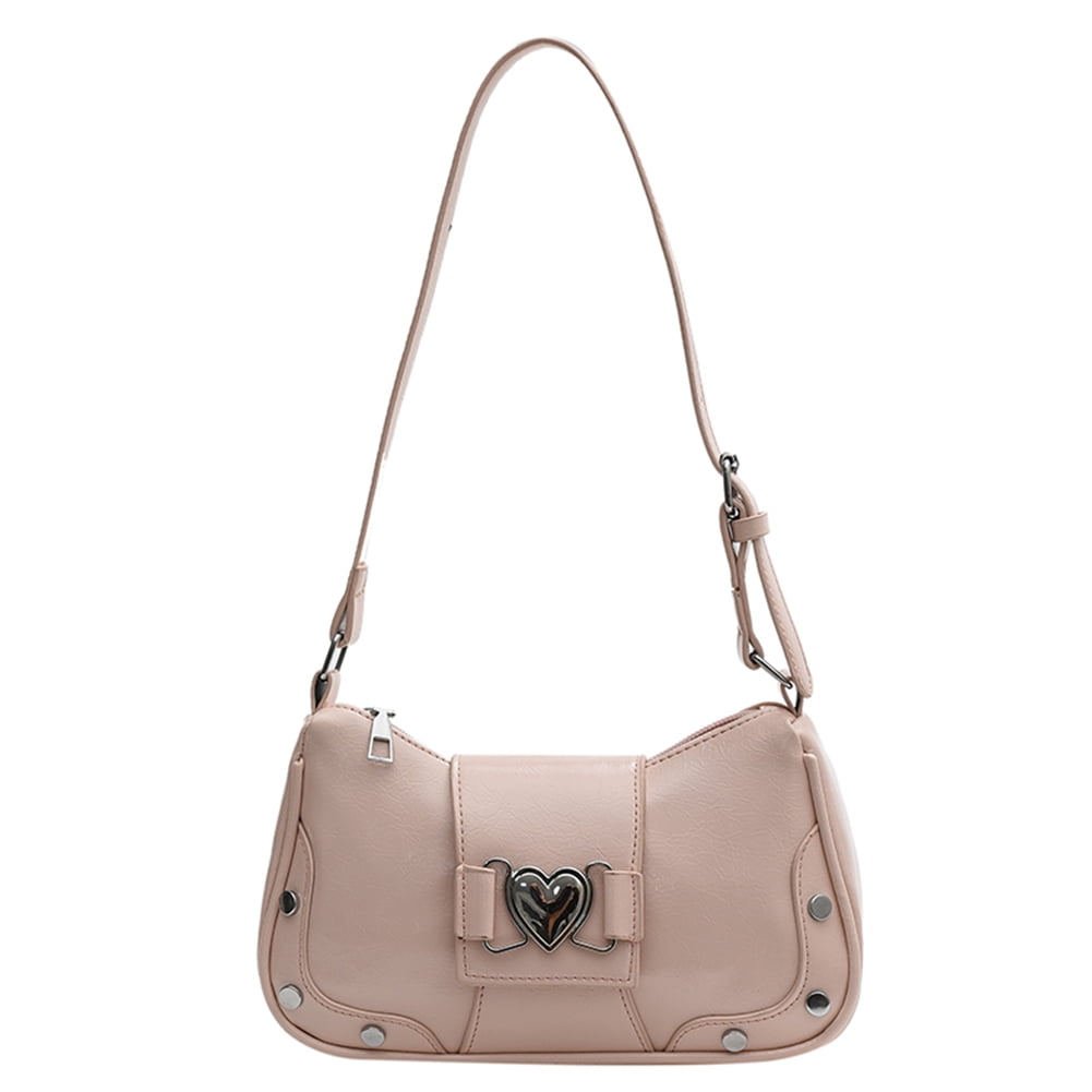 Ivory And Rae Co. Ruched Faux Leather Shoulder Bag – Chic White Hobo Purse For Women