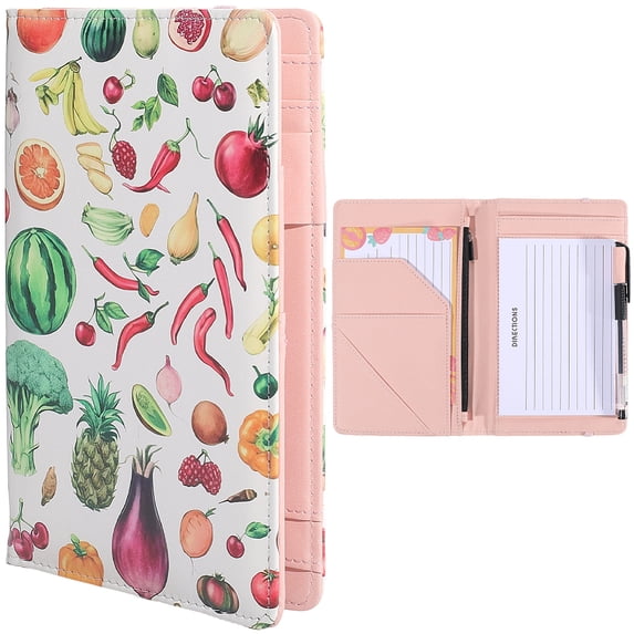 PU Leather Clipboards Padfolio Leather Portfolio Folder Binder Storage Binder Storage Clipboard with Card Holder Notepad Elastic Closure Pen Loop for