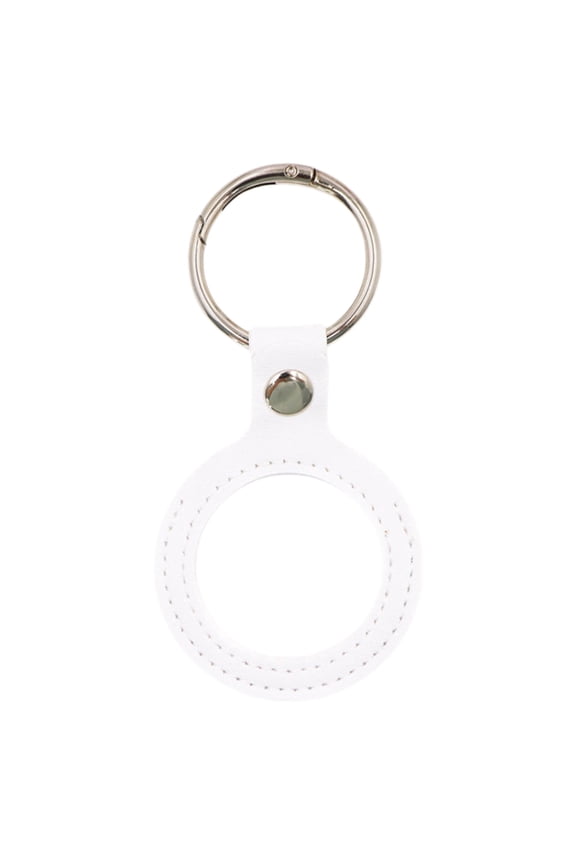 PU Leather Coin Holder Keychain Case Portable Storage for Commemorative Coins Badge Key Accessories Protective Capsule Cover with Hanging Loop Organizer