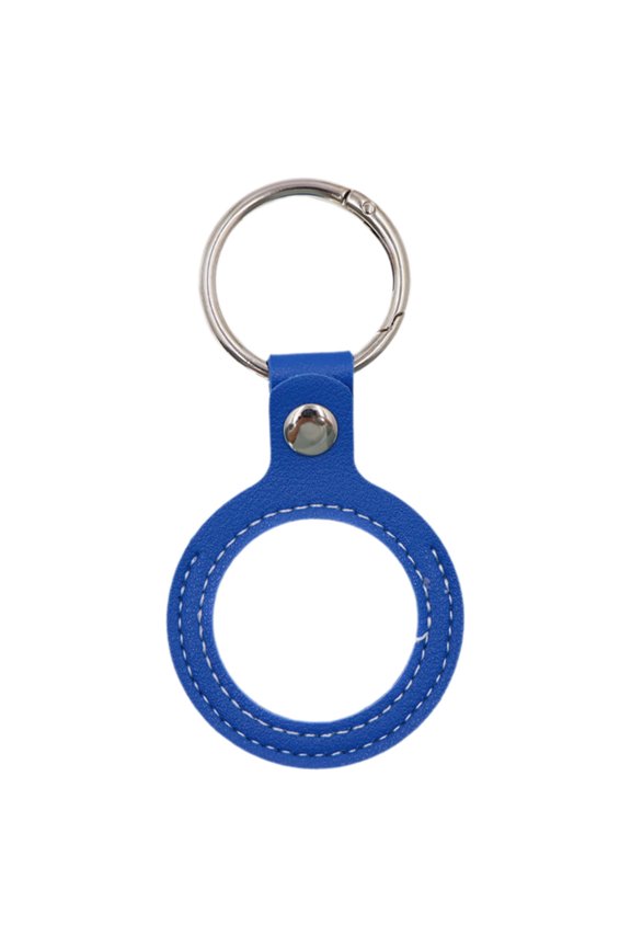 PU Leather Coin Holder Keychain Case Portable Storage for Commemorative Coins Badge Key Accessories Protective Capsule Cover with Hanging Loop Organizer