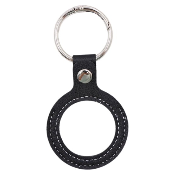 PU Leather Coin Holder Keychain Case Portable Storage for Commemorative Coins Badge Key Accessories Protective Capsule Cover with Hanging Loop Organizer