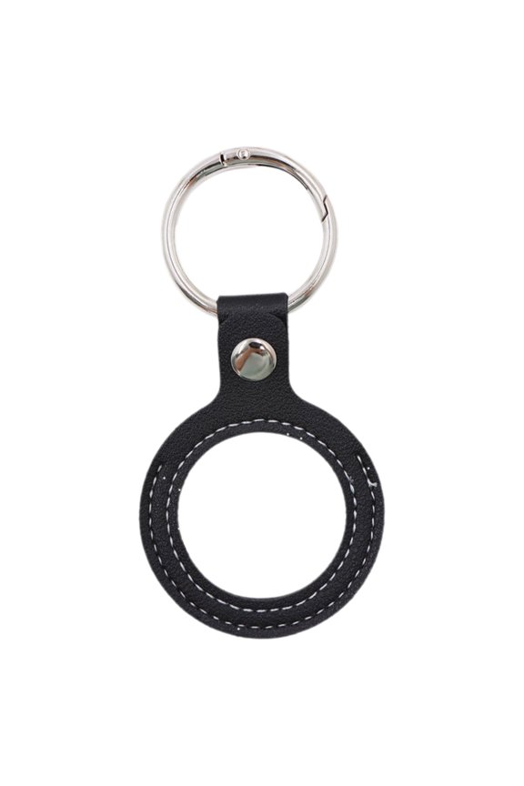PU Leather Coin Holder Keychain Case Portable Storage for Commemorative Coins Badge Key Accessories Protective Capsule Cover with Hanging Loop Organizer