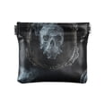 thumbnail image 1 of PU Leather Coin Purse Wallet Compact Water-Resistant Card Cases Money Organizers A Skull, 1 of 7