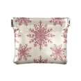 thumbnail image 1 of PU Leather Coin Purse Wallet Compact Water-Resistant Card Cases Money Organizers Elegant Red Snowflakes Pattern, 1 of 7