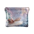 thumbnail image 1 of PU Leather Coin Purse Wallet Compact Water-Resistant Card Cases Money Organizers Santa Claus in Sleigh, 1 of 7