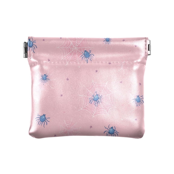 PU Leather Coin Purse Wallet Compact Water-Resistant Card Cases Money Organizers Spiders and Spider Webs