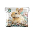 thumbnail image 1 of PU Leather Coin Purse Wallet Compact Water-Resistant Card Cases Money Organizers Watercolor Adorable Bunny, 1 of 7