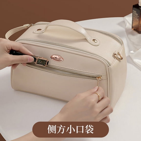 PU Leather Cosmetic Bag for Girls Travel Washing Storage Bag Makeup Bag for Women Men Water-resistant Makeup Cosmetic Bag Travel Organizer for Accessories