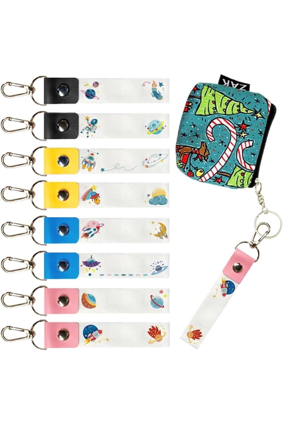 PU Leather & Cotton Name Marker Keychain with Zinc Alloy Keychain Spaceman 13x2cm Material Imitation Leather