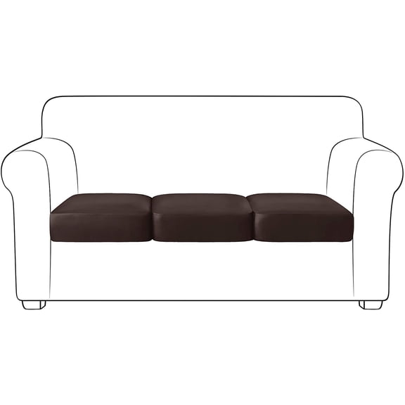 PU Leather Couch Sofa Cushion Slipcover Water-Proof Elastic Chair RV Seat Covers Loveseat Sofa Furniture Protector Slip Cover for Settee Seater Replacement Living Room3 Pieces, Chocolate