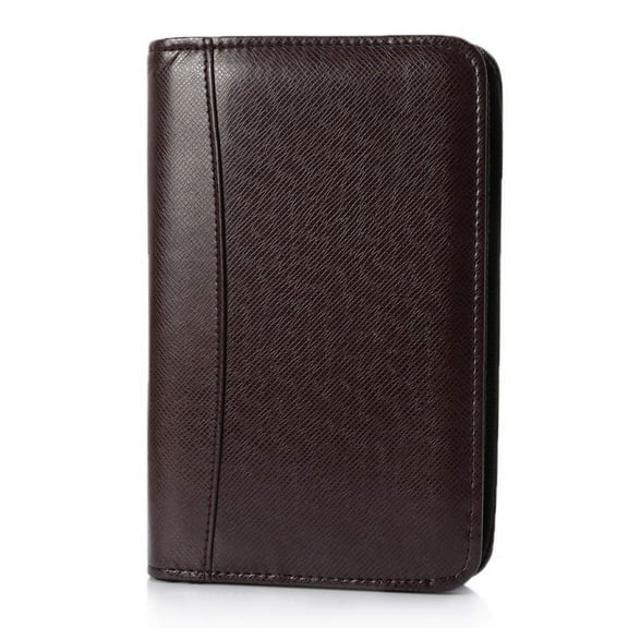 PU Leather Cover A6 Zipper Notebook Loose-Leaf Business Notepad With Calculator
