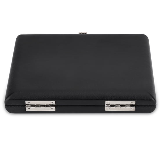 PU Leather Cover Black Saxophone Clarinet Reed Container Box with Slots for 6pcs Reeds