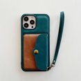 thumbnail image 1 of PU Leather Cover Case for iPhone 8/iPhone 7, iPhone SE 2020 Case 2nd Gen, Allytech Credit Card Holder Drop Resistant Anti-Lost Hand Strap Lanyard Case for iPhone 7/iPhone 8(5.5"), Blue, 1 of 4