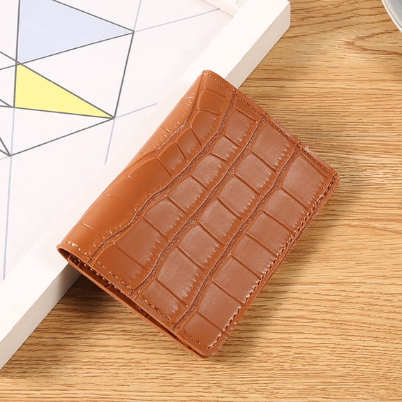 PU Leather Crocodile Pattern Accordion Card Holder Large Capacity Multi-Card Slot Document Organizer Card Case Driver's License Fashion Card Clip Card Holder