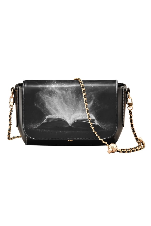 PU Leather Crossbody Bag for Women Ladies Chic Shoulder Bags Crossbody Purse Multi-Pocket Handbag for Work, Travel, Shopping Open Book