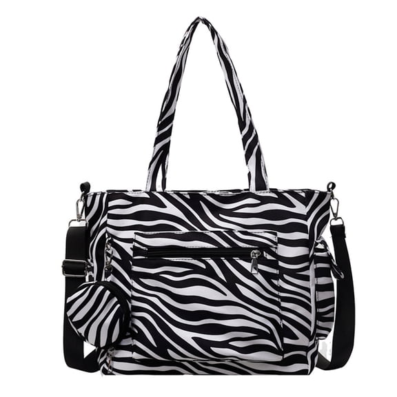 PU Leather Crossbody Bag for Women Zebras Print Shoulder Bag Fashion Messengers Bag Top Handle Bag Large Capacity Handbag