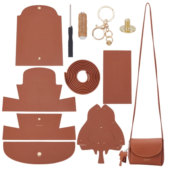 PU Leather Crossbody Making Kit DIY Handmade Bag Sewing Accessories Peru