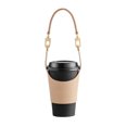 PU Leather Cup Covers Portable Coffee Mug Holder Beverage Protective ...