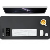 PU Leather Desk Pad,36x17 in Large Computer Desk Mat,Waterproof Non-Slip Desk Blotter Protector,black Big Keyboard Mouse Pad