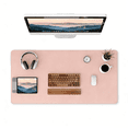 thumbnail image 1 of PU Leather Desk Pad, 32x16" Non-Slip Waterproof Desk Mat, Large Office Mouse Pad, Full Coverage Desk Blotter Mat with Strap, Writing & Mouse Pad for Office & Home(Light Pink, 31.5”x15.7”), 1 of 8