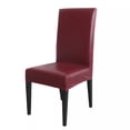 thumbnail image 1 of PU Leather Dining Chair Seat Cover Stretch Wedding Banquet Home Party Slipcovers, 1 of 9