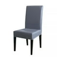 thumbnail image 1 of PU Leather Dining Chair Seat Cover Stretch Wedding Banquet Home Party Slipcovers, 1 of 3