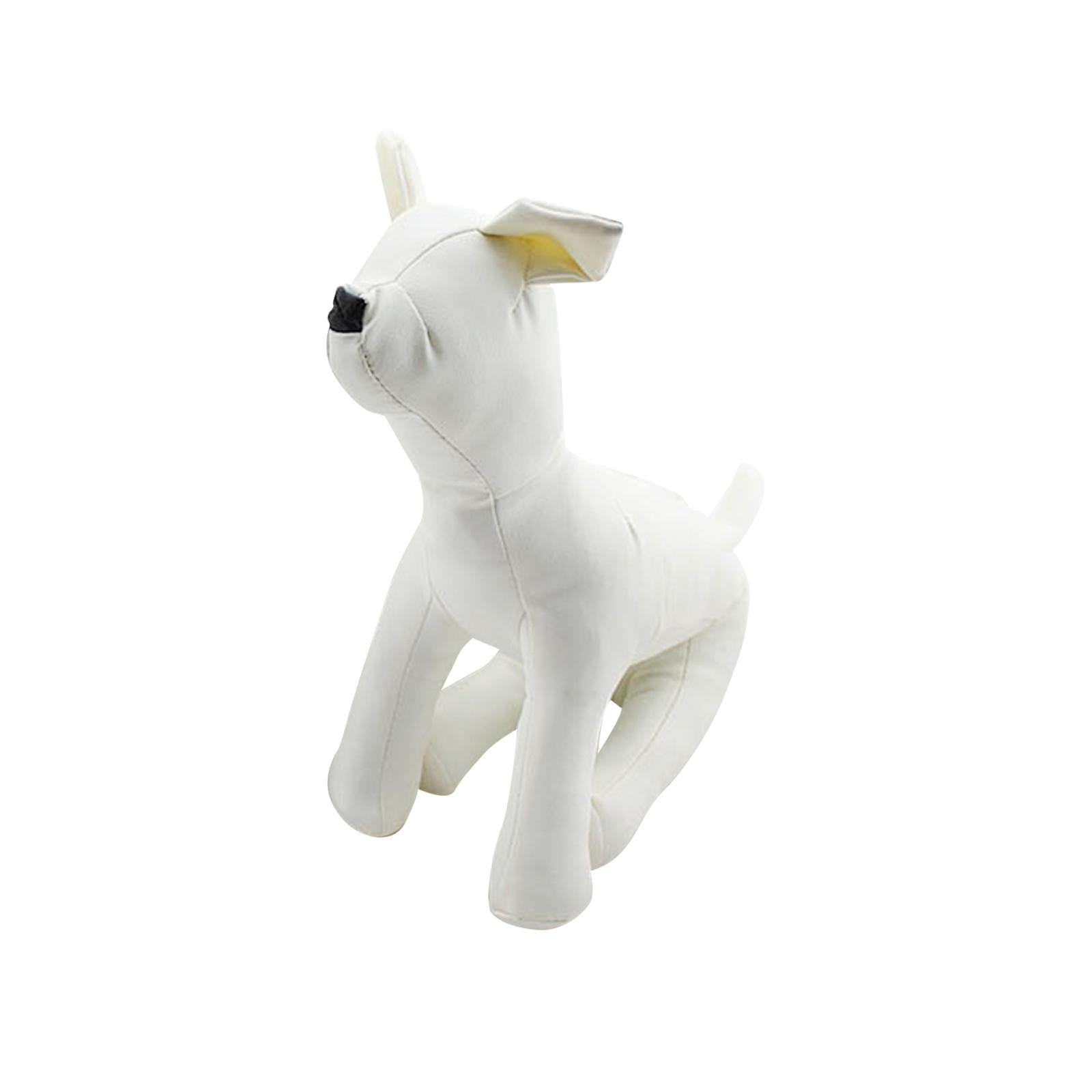 PU Leather Dog Mannequin Pet Supplies Soft Pet Display Mannequin S Size White