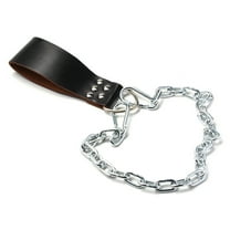 PU Leather Dumbbell Loading Strap Weight Lifting Belt With Chain Strength Training Equipment Sports Dip Belt Enduring