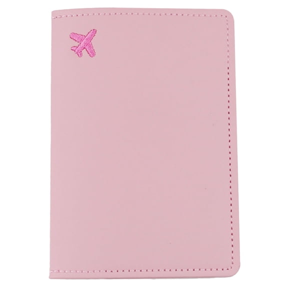 PU Leather Embroidered Passport Holder Travel Organizer Protective Case for Business and Leisure with Multiple Card Slot