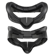 PU Leather Face Cover Pad with Anti-Leakage Nose Pad for Meta Quest 3S, Sweatproof VR Interface Cushion(Black)