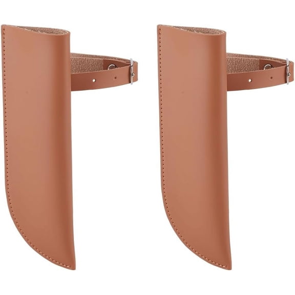 PU Leather Flagpole Holder Saddle Brown 180x58x18mm