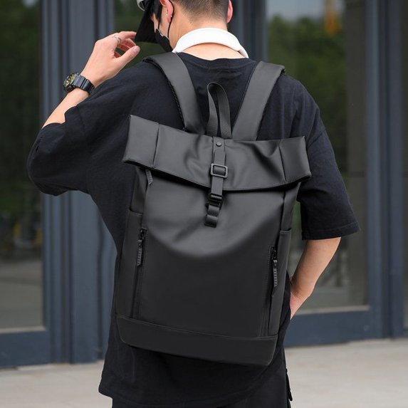 PU Leather Flap Backpack, Summer 2024, One Size