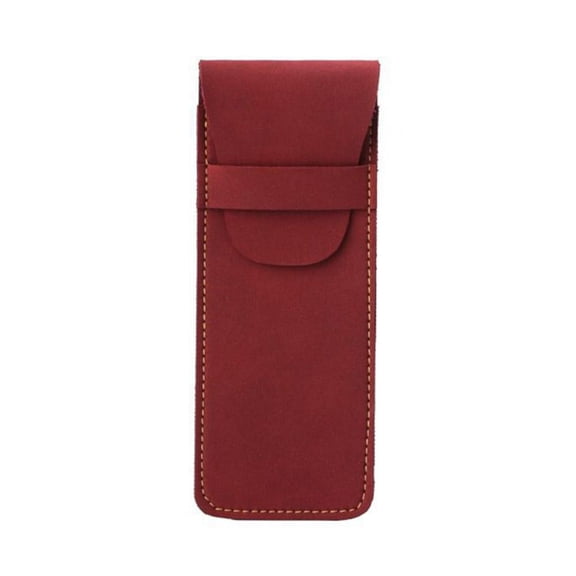 PU Leather Flip Pen Pouch, Large Capacity 2 Pens Storage Sleeve, Multifunctional Protective Bag for Fountain Pens