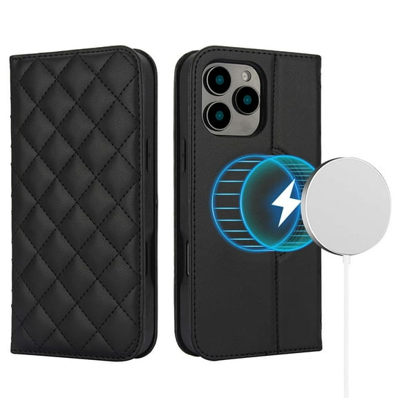 PU Leather Flip Window Support Wireless Charging Case for Apple iPhone 12 13 14 15 16 Pro Max 12Mini 13Mini 14Plus 15Plus 16Plus