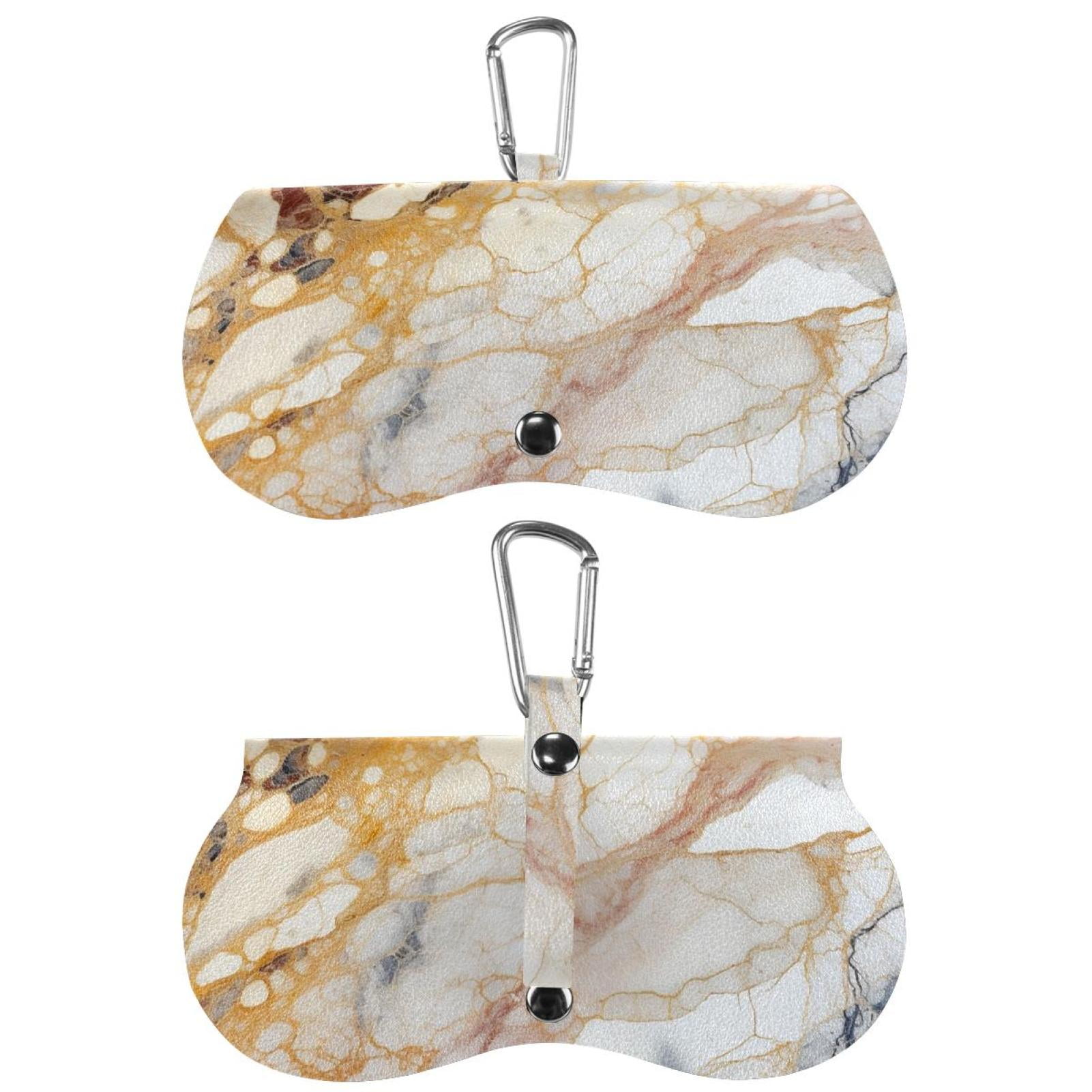 PU Leather Glasses Case Sunglasses Pouch Marble Texture Eyeglass