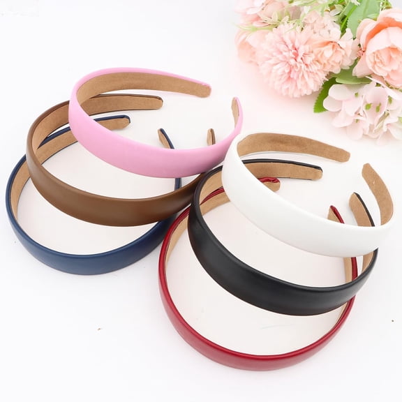 PU Leather Headband Wide Non-Slip Fashion Headband Hair Accessory