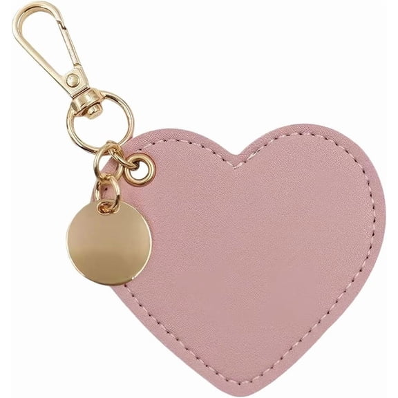 PU Leather Heart Keychain Key Ring Organizer Cute Women Heart Shaped Pendants Holder with Alloy Clasp PU Leather Alloy