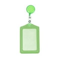 thumbnail image 1 of PU Leather ID Badge Holders with Retractable Reel, Horizontal Name Card Sleeves, Durable Clip-On Design for Work/Events -LAILLSH, 1 of 2