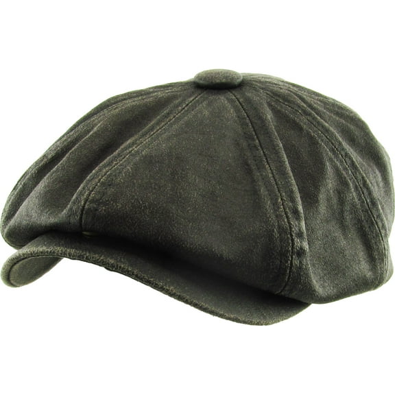 PU Leather Ivy Hat Golf Driving Ascot Winter Flat Cabbie Newsboy Applejack