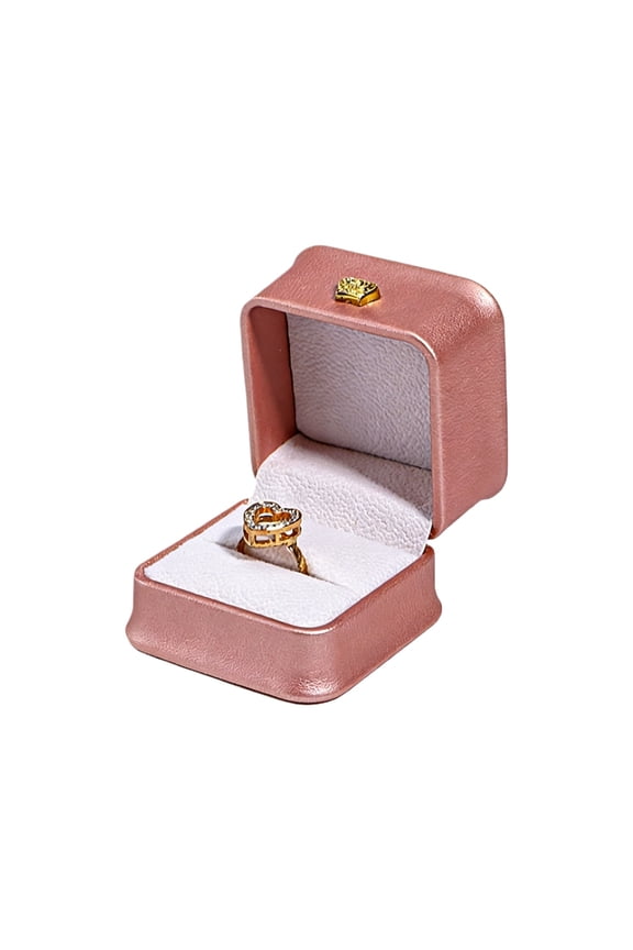 PU Leather Jewelry Ring Box, Wedding Proposal Gift Packaging, Multicolor Display Case